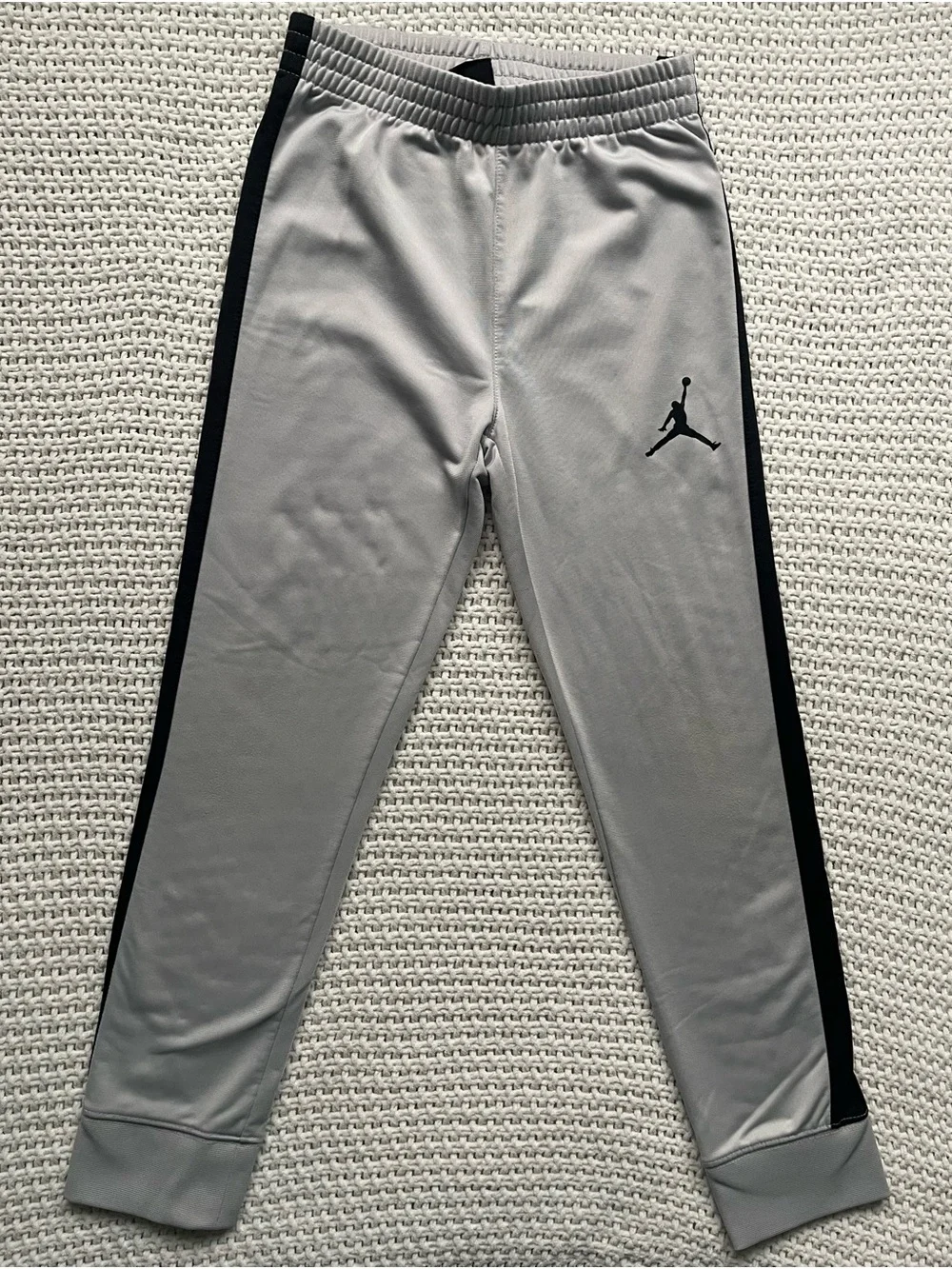 Jordan Light Gray with Black Stripes Performance Track Matching Set